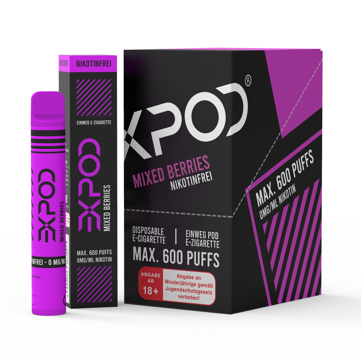 EXPOD Disposable Mixed Berries 0mg/ml (Steuerware)