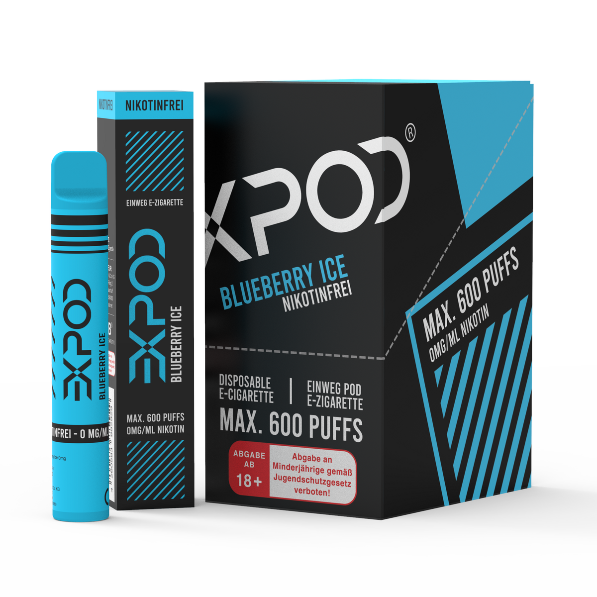 EXPOD Disposable Blueberry Ice 0mg/ml (Steuerware)