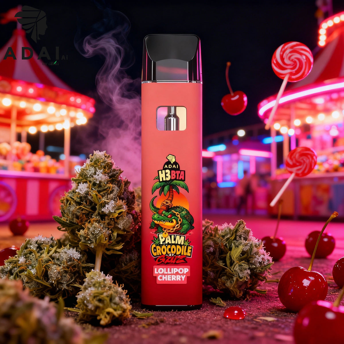 Palm Crocodile by GZUZ – H3BTA - Lollipop Cherry 1ml