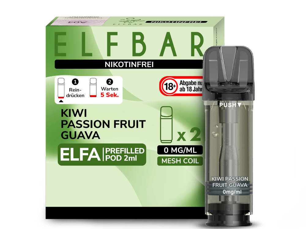 ELFA Pod Nikotinfrei (2er Pack) - Kiwi Passionfruit Guava