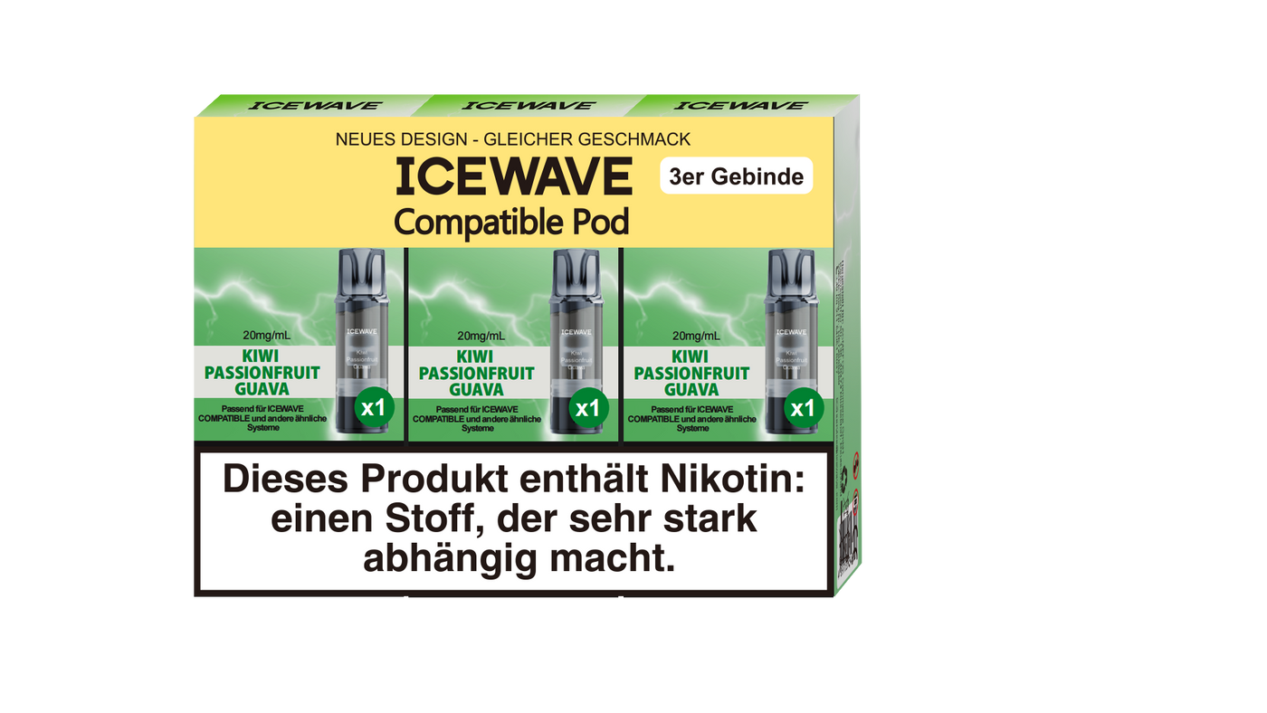 Icewave 3er Pack - Kiwi Passionfruit Guava