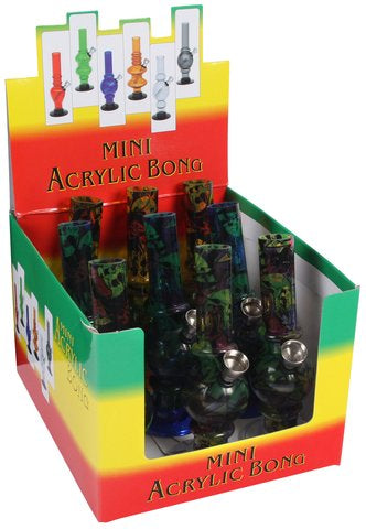 Acryl Bong mini printed 15cm (12x1)