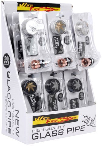 Weed Pipe Glas + Grinder (24x1)