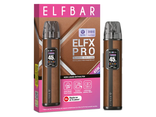 Elfbar ELFX Pro Refillable Kit cowboy brown