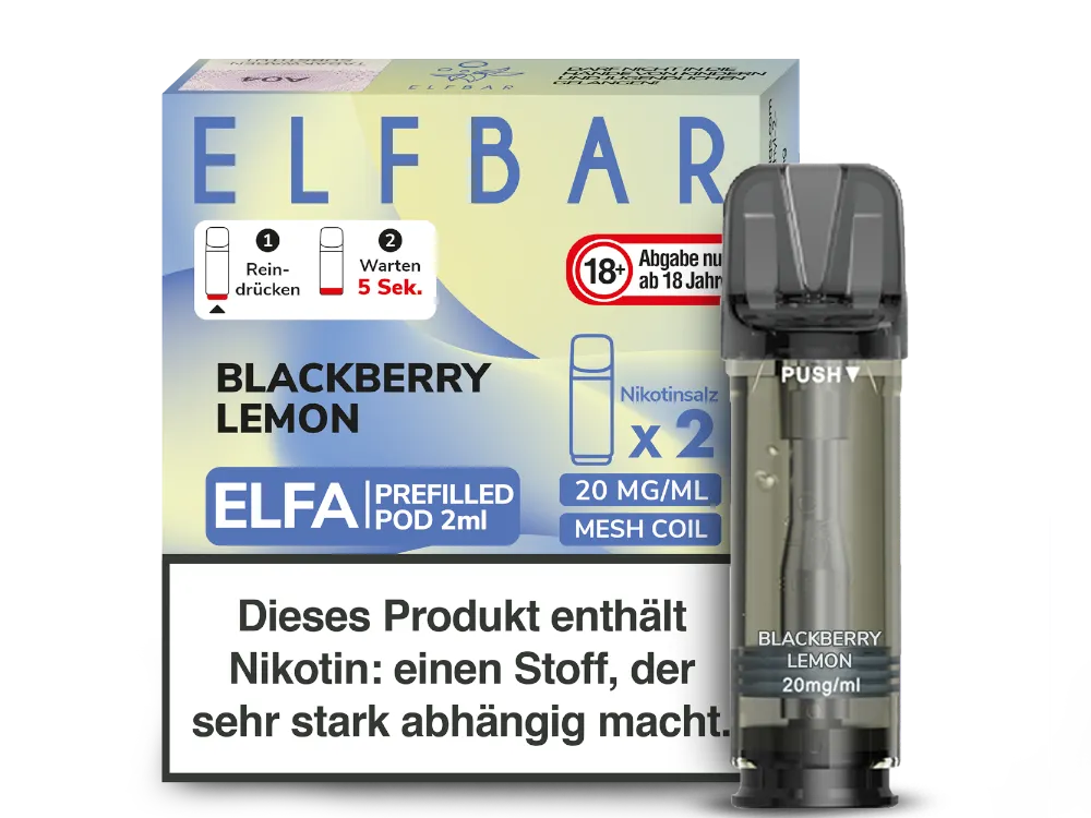 ELFA CP Prefilled Pod Blackberry Lemon 20mg/ml