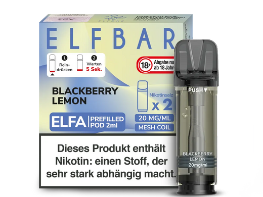 ELFA CP Prefilled Pod Blackberry Lemon 20mg/ml