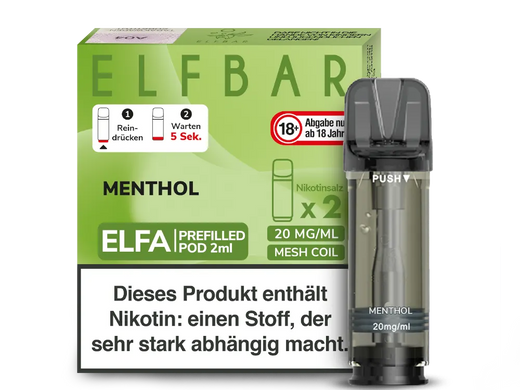 ELFA CP Prefilled Pod Menthol 20mg/ml