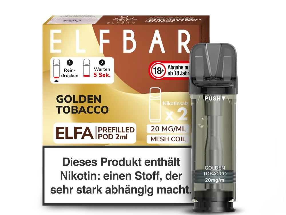 ELFA CP Prefilled Pod Golden Tobacco 20mg/ml