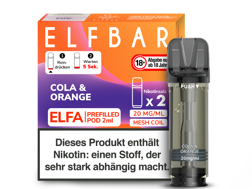 ELFA CP Prefilled Pod Cola&Orange 20mg/ml