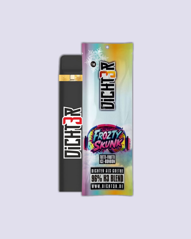 Dicht3r - 96% H3 Blend Vape - Frozty Skunk (Tutti-Frutti Icebonbon)