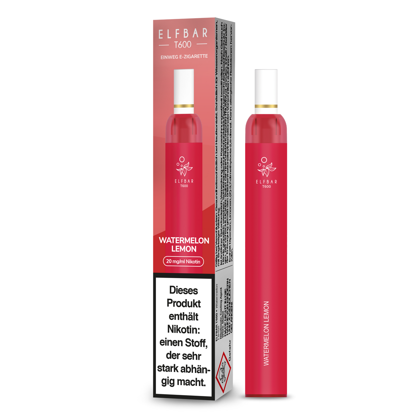 Elf Bar T600 Einweg E-Zigarette - Watermelon Lemon 20 mg/ml