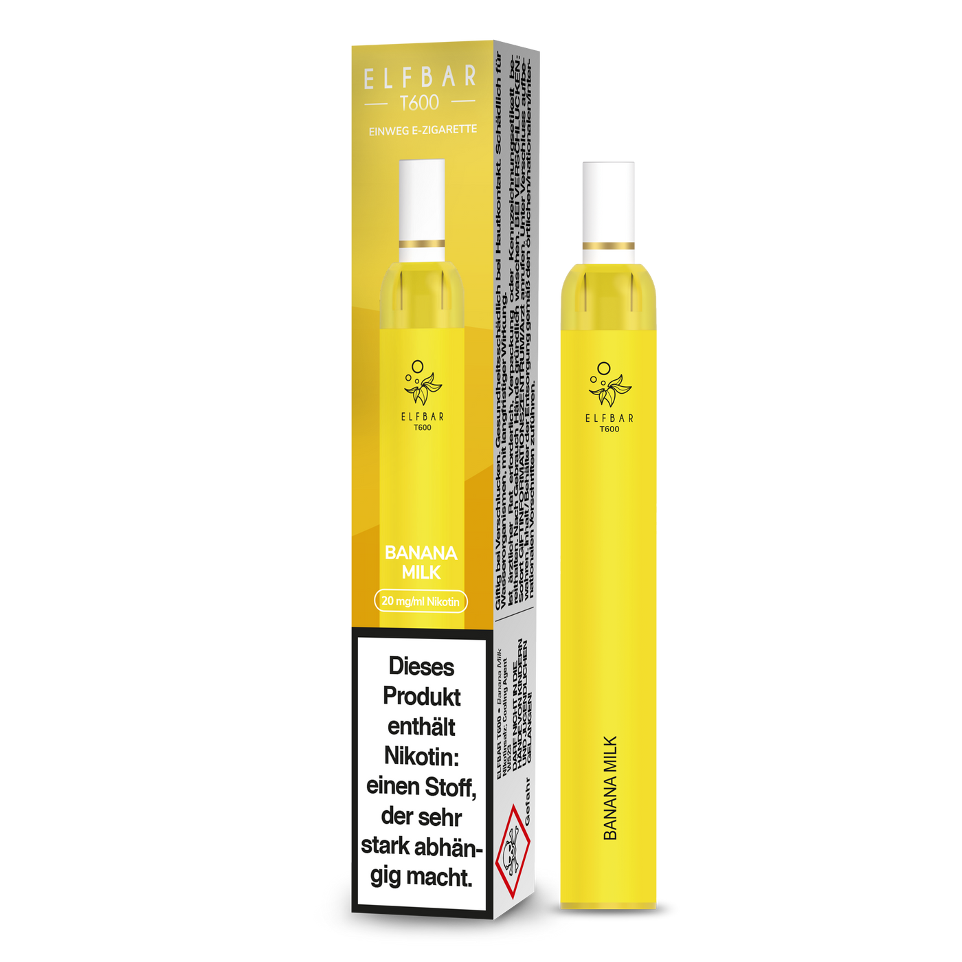 Elf Bar T600 Einweg E-Zigarette - Banana Milk 20 mg/ml