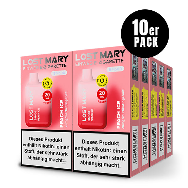 Lost Mary BM600 - Einweg E-Zigarette - Juicy Peach/Peach Ice 20mg/ml