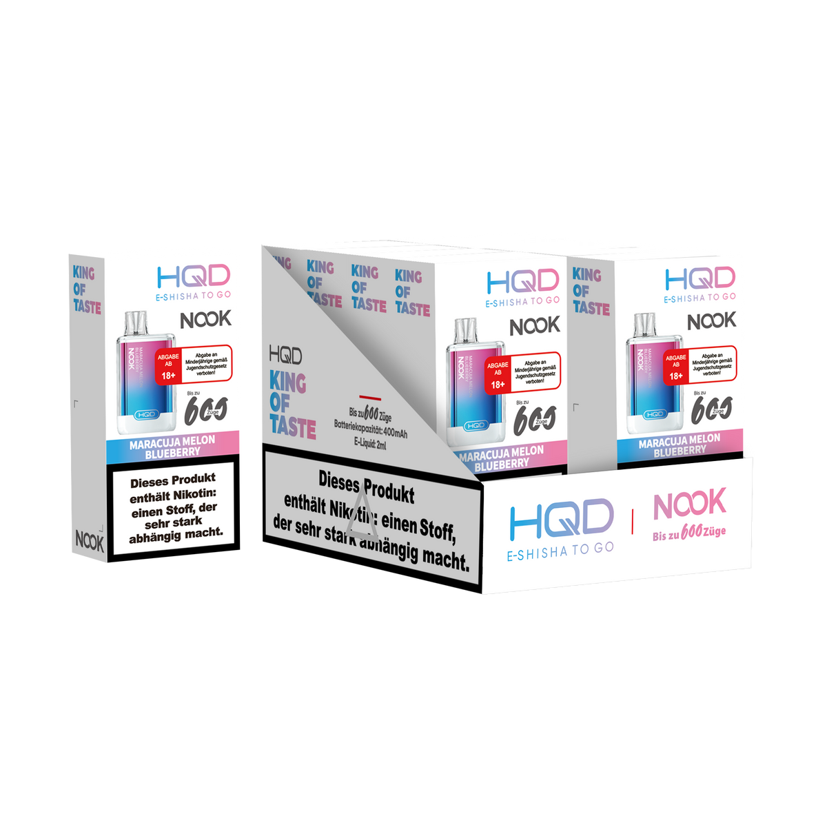 HQD Nook 20mg/ml Maracuja Melon Blueberry