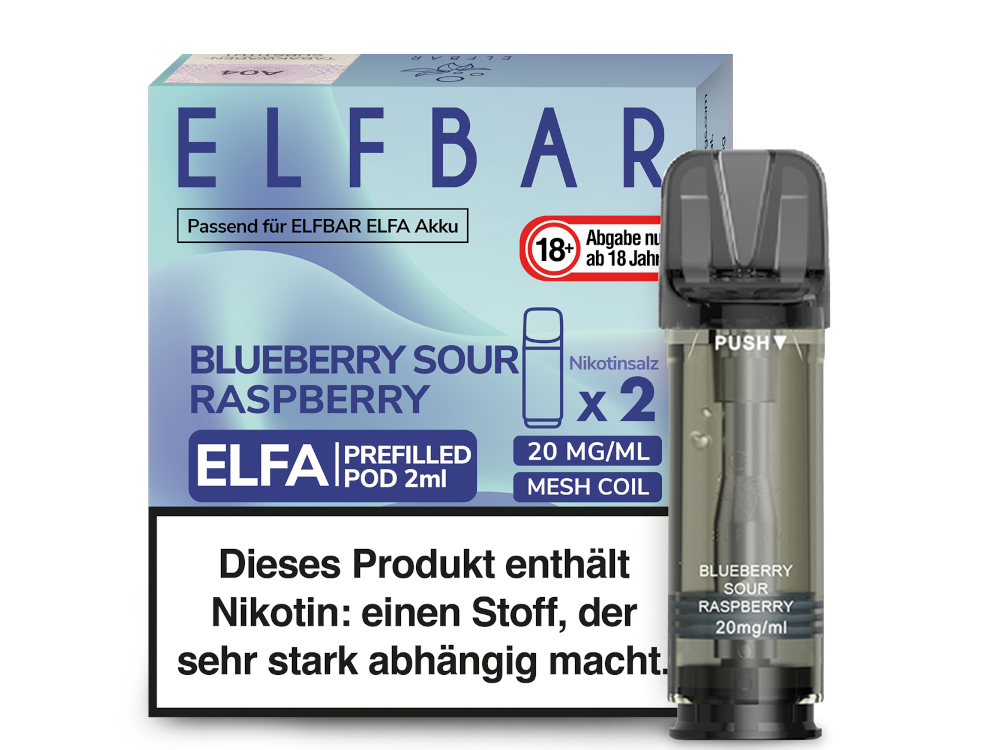ELFA CP Prefilled Pod Blueberry Sour Raspberry 20mg/ml (10x2)