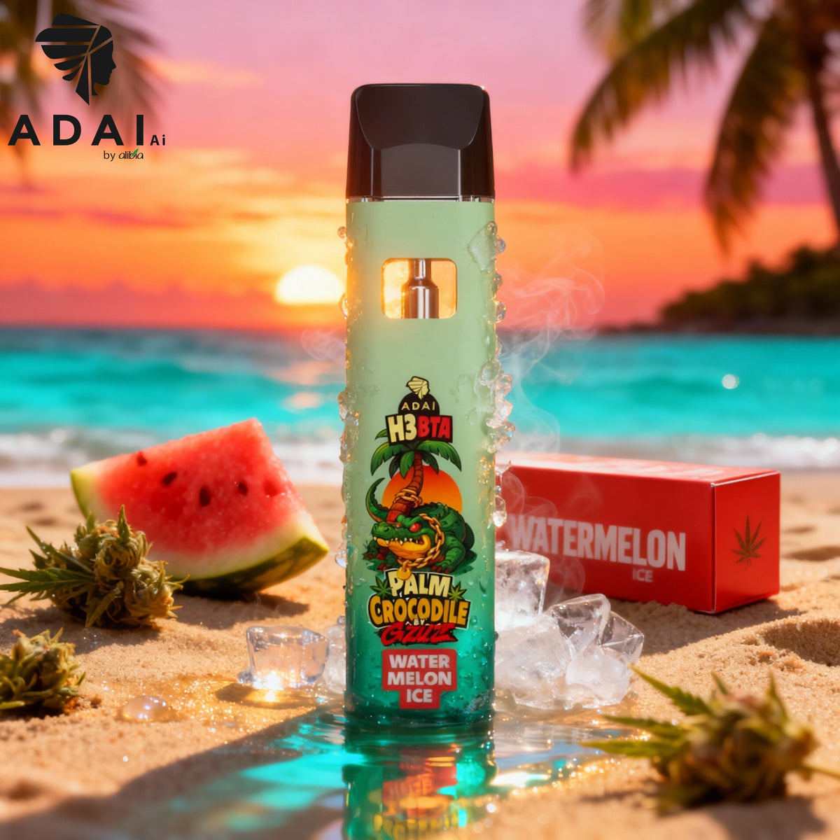 Palm Crocodile by GZUZ – H3BTA - Watermelon 1ml