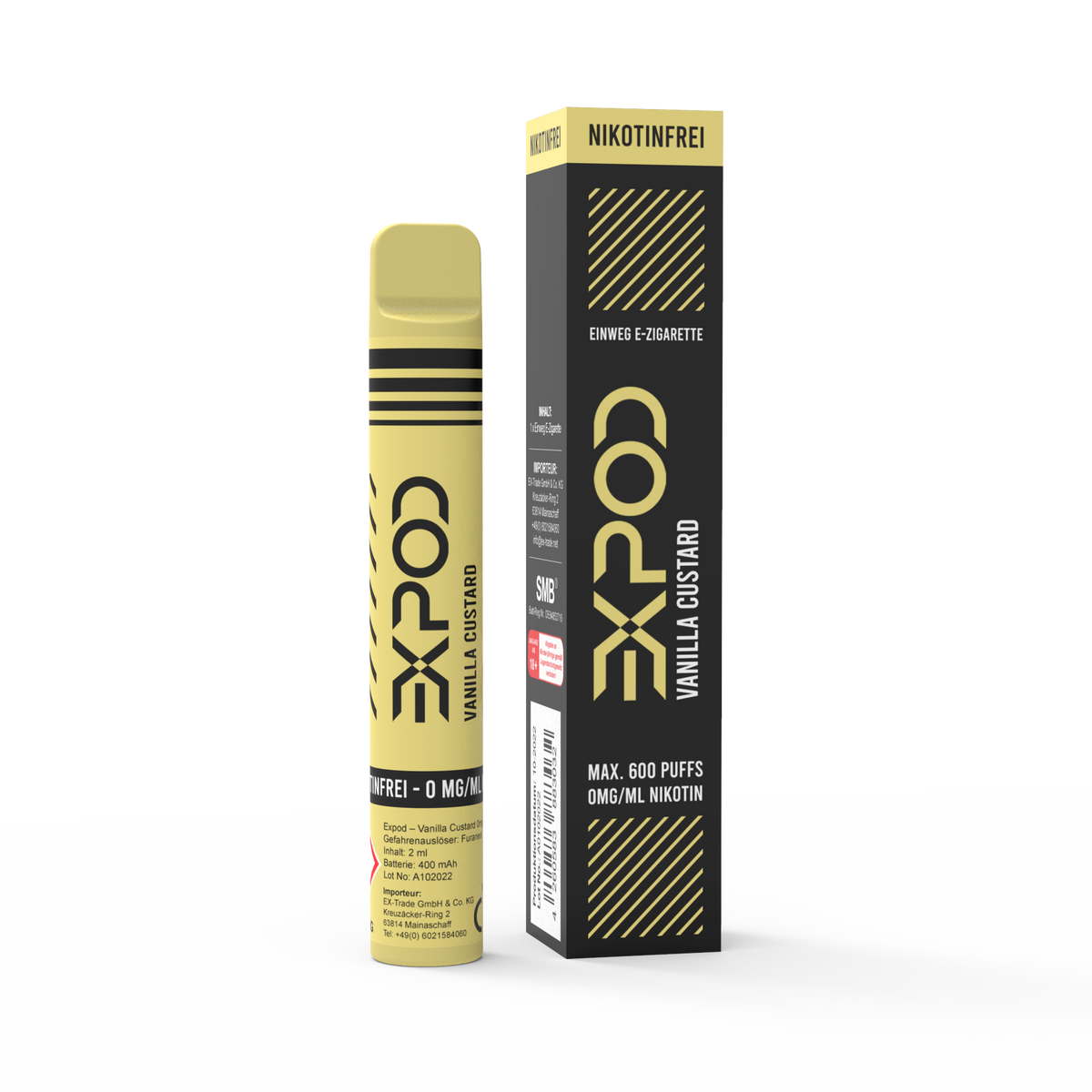 EXPOD Disposable Vanilla Custard 0mg/ml (Steuerware)