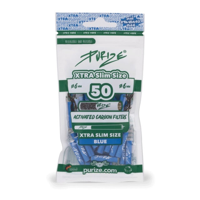 Purize Aktivkohlefilter XTRA Slim Size 5,9mm 50er Beutel Blue (20x50 VPE)