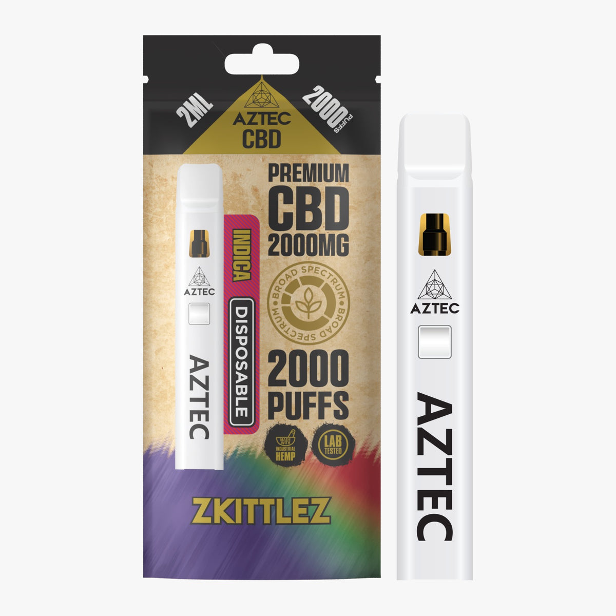 Aztec CBD Vape - Zkittlez 2000MG