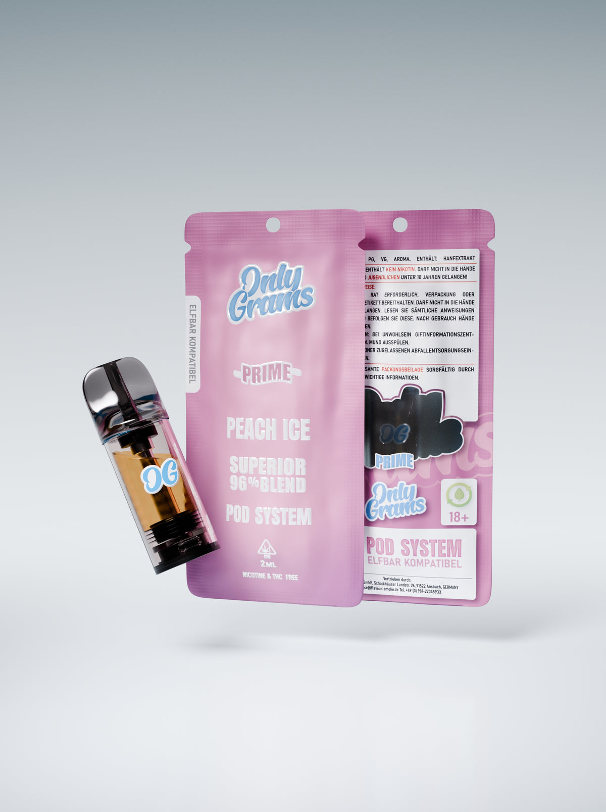 Only Grams Superior Pod 96% Peach Ice