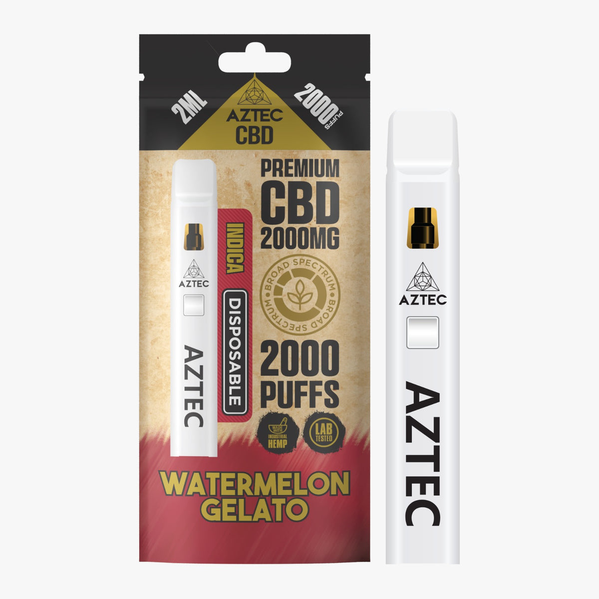 Aztec CBD Vape - Wattermelon Gelato 2000MG