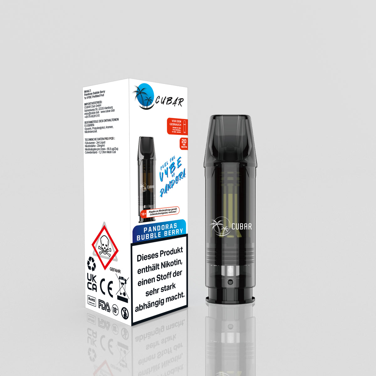 CUBAR VYBE Pandoras Bubble Berry (Blueberry Bubble Gum) 20mg/ml