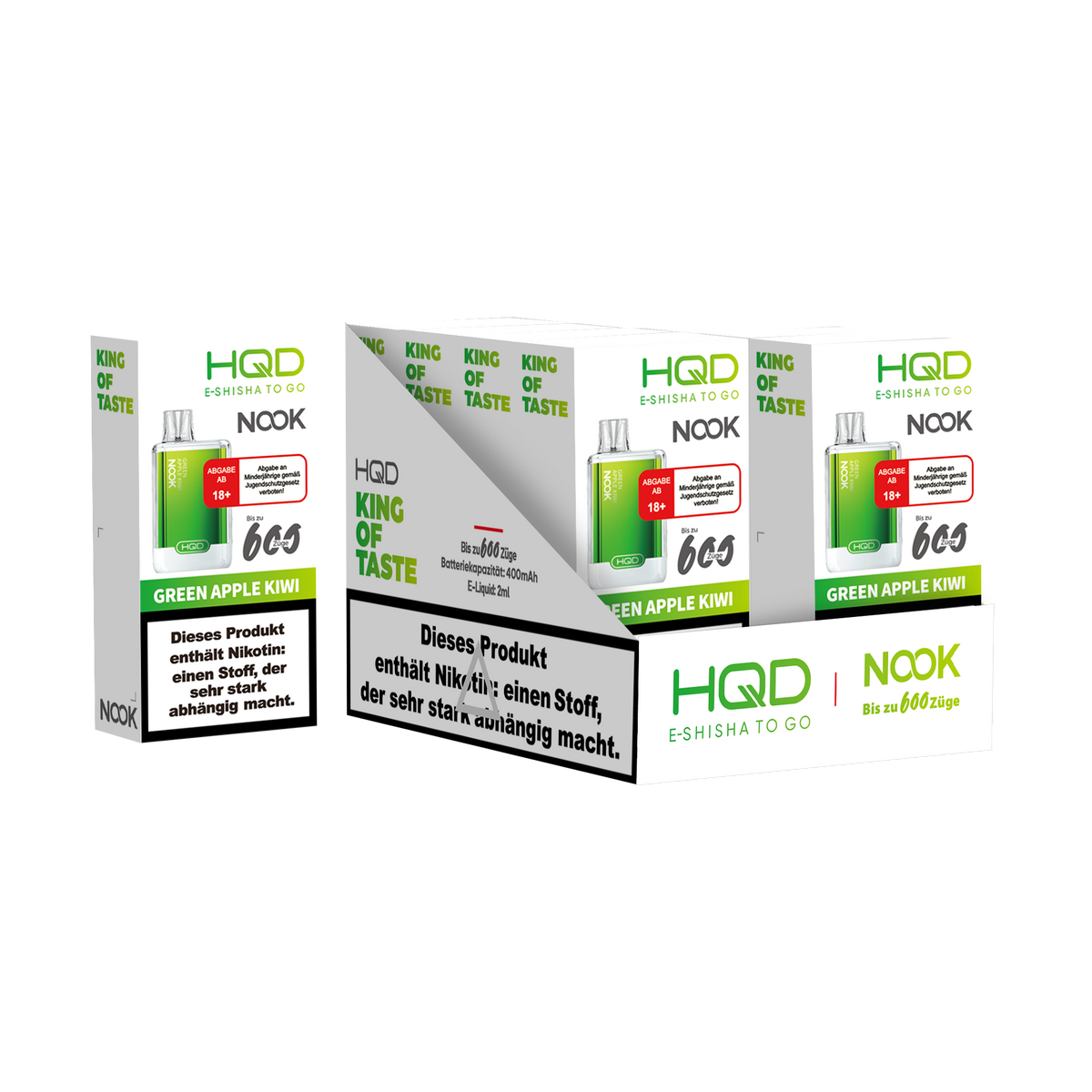 HQD Nook 20mg/ml Green Apple Kiwi
