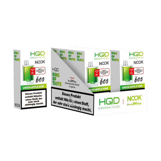 HQD Nook 20mg/ml Green Apple Kiwi