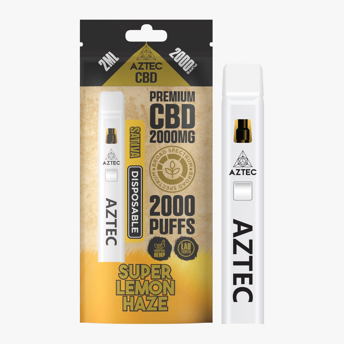 Aztec CBD Vape - Super Lemon Haze 2000MG