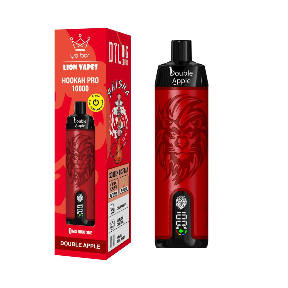 YO BAR X LION VAPES - Double Apple 0mg/ml