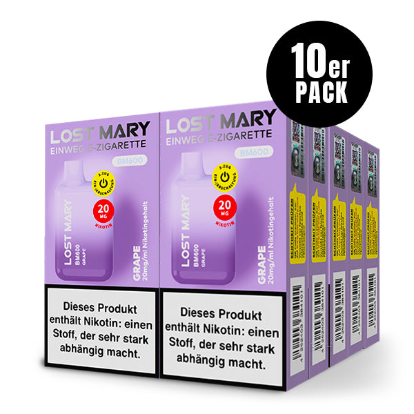 Lost Mary BM600 - Einweg E-Zigarette - Grape 20mg/ml
