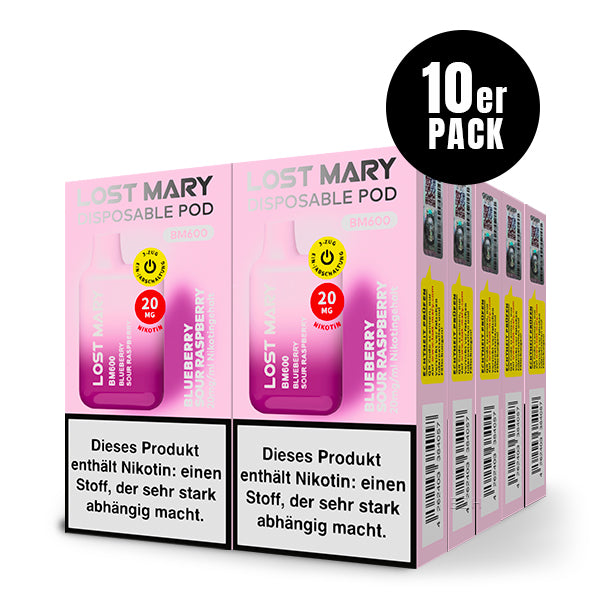 Lost Mary BM600 - Einweg E-Zigarette - Blueberry Sour Raspberry 20mg/ml