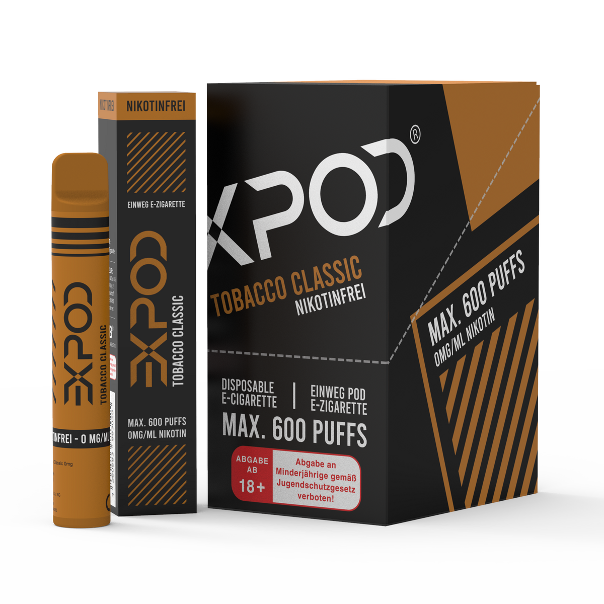 EXPOD Disposable Tobacco Classic 0mg/ml (Steuerware)