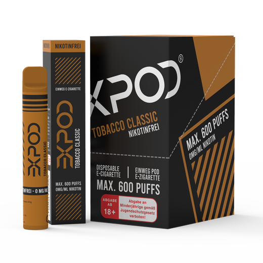 EXPOD Disposable Tobacco Classic 0mg/ml (Steuerware)