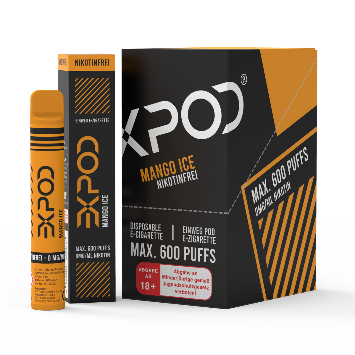 EXPOD Disposable Mango Ice 0mg/ml (Steuerware)