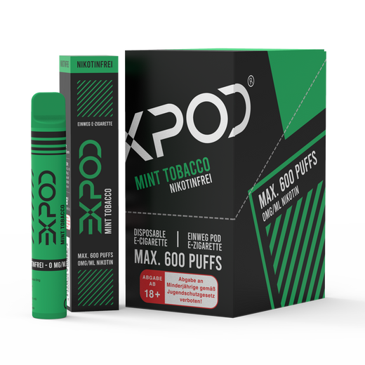 EXPOD Disposable Mint Tobacco 0mg/ml (Steuerware)