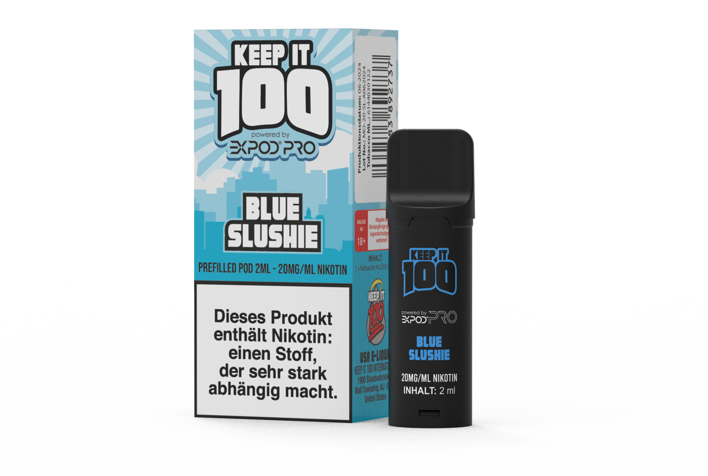Expod Pro POD - Keep it 100 - Blue Slushie - 20mg