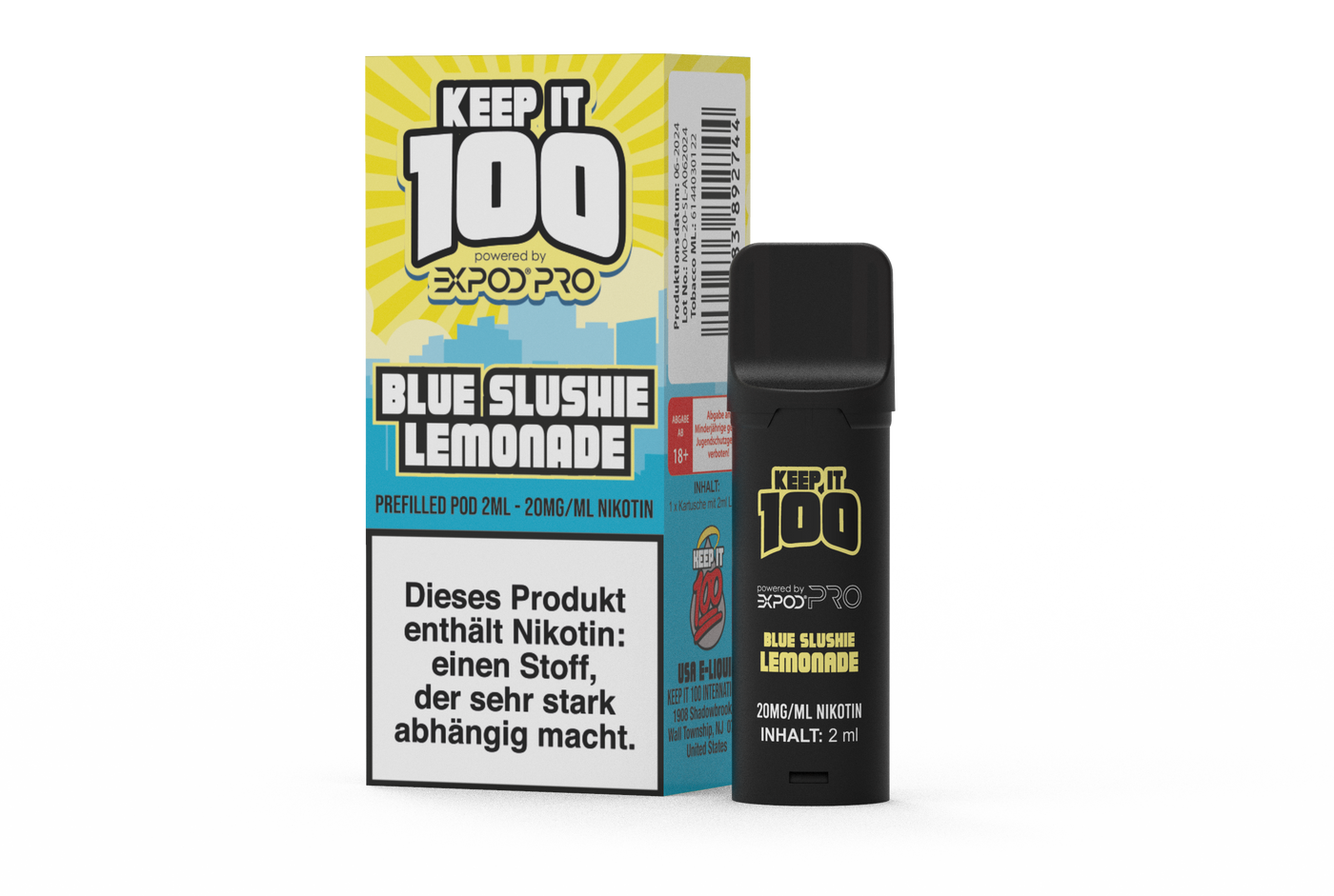 Expod Pro POD - Keep it 100 - Blue Slushie Lemonade - 20mg