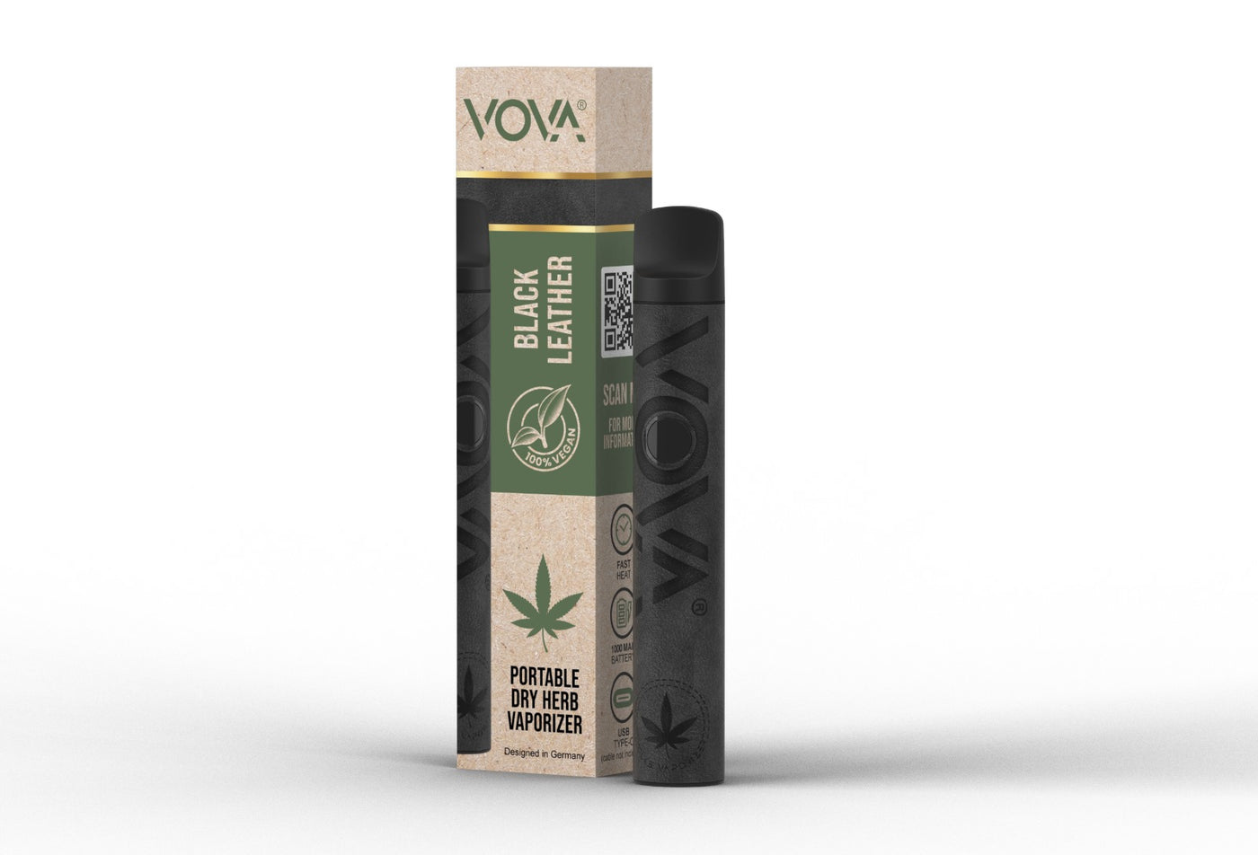 Vova Vaporizer - Black Leather