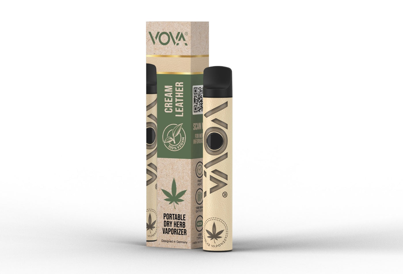 Vova Vaporizer - Cream Leather
