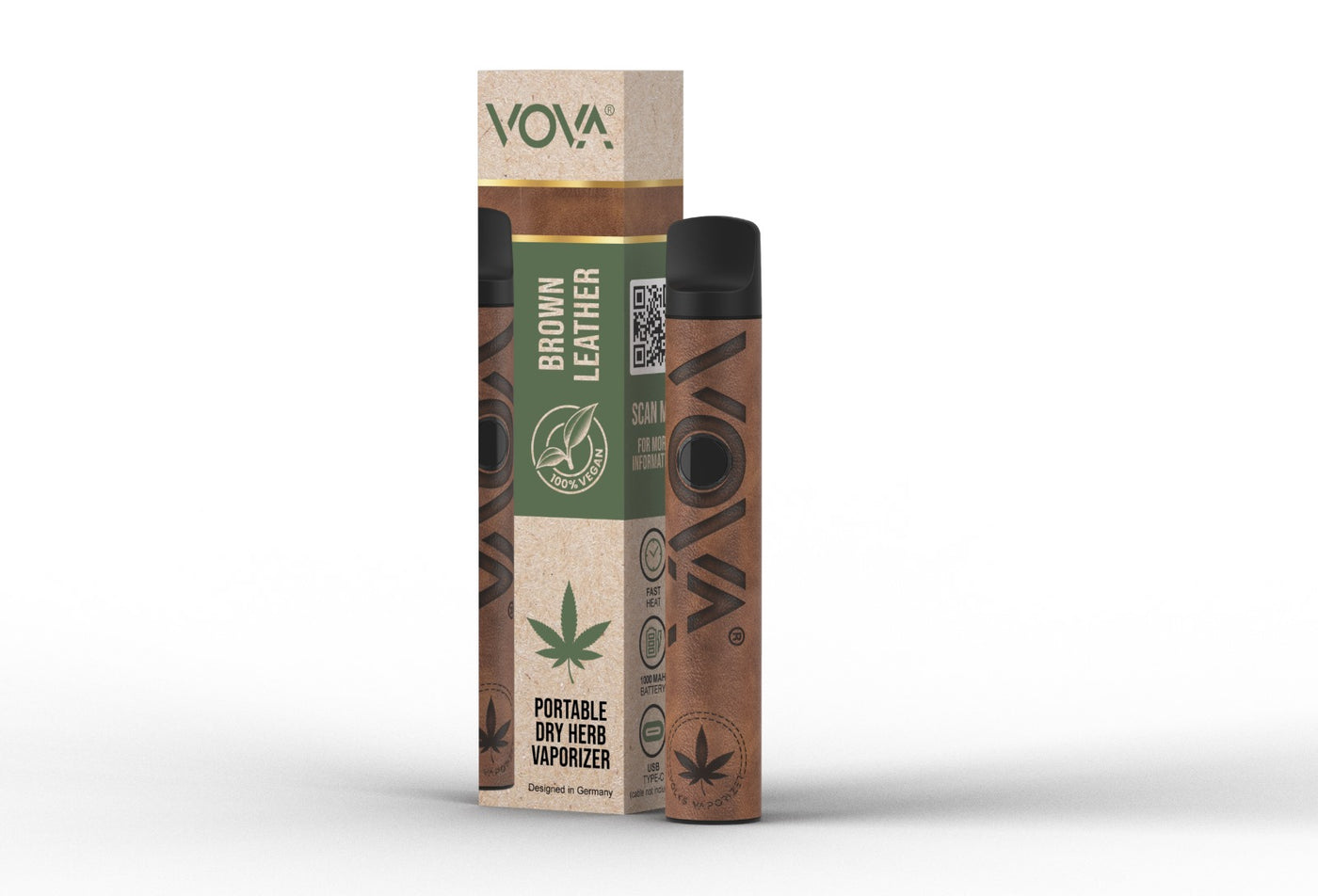 Vova Vaporizer - Brown Leather