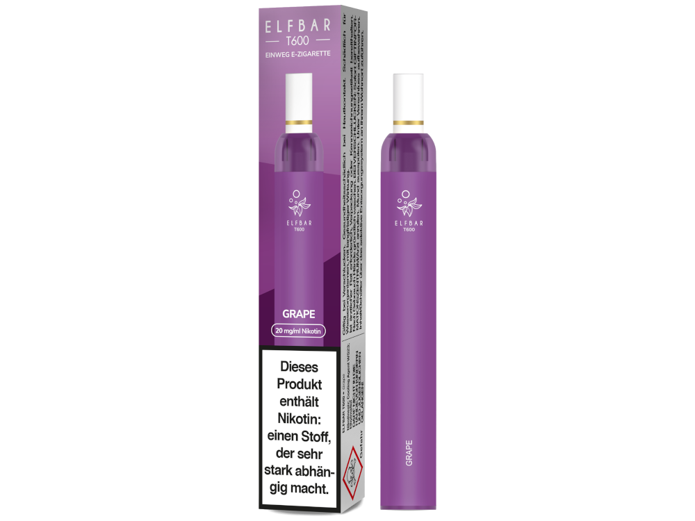 Elf Bar T600 Einweg E-Zigarette - Grape 20 mg/ml