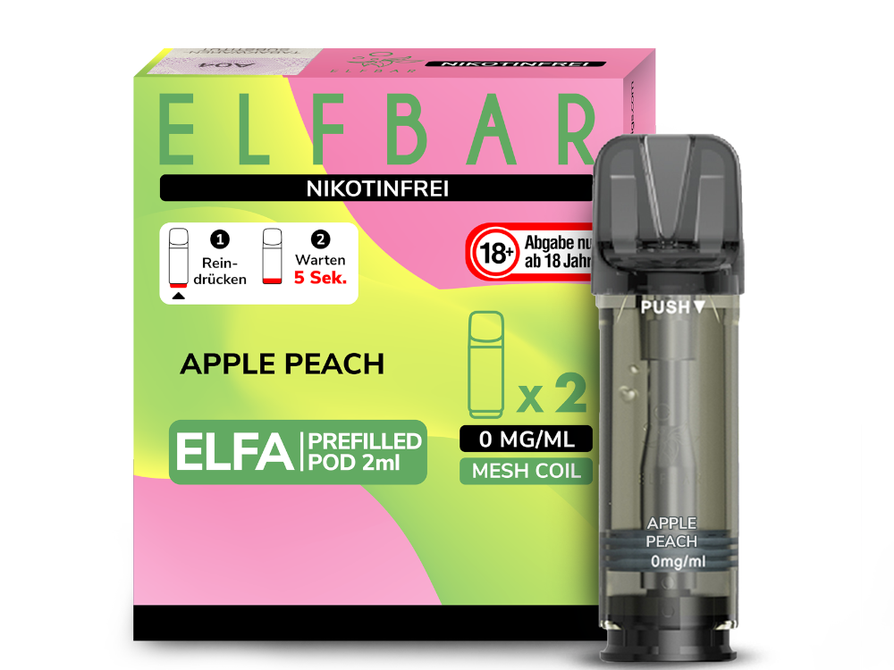 ELFA Pod Nikotinfrei (2er Pack) - Apple Peach