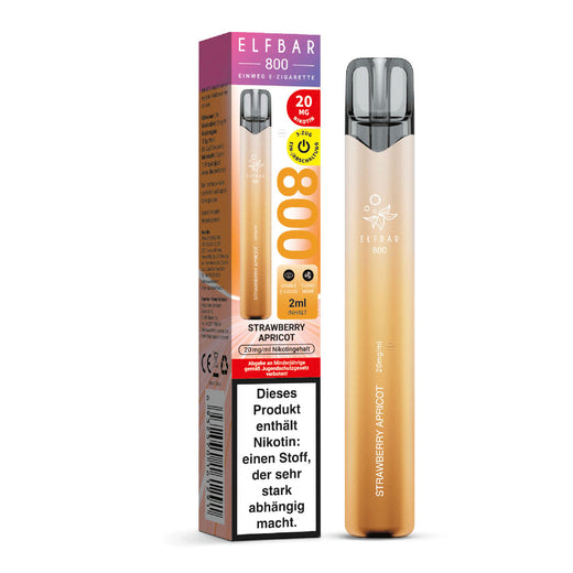 Elfbar - 800 Einweg E-Zigarette - Strawberry Apricot 20 mg/ml
