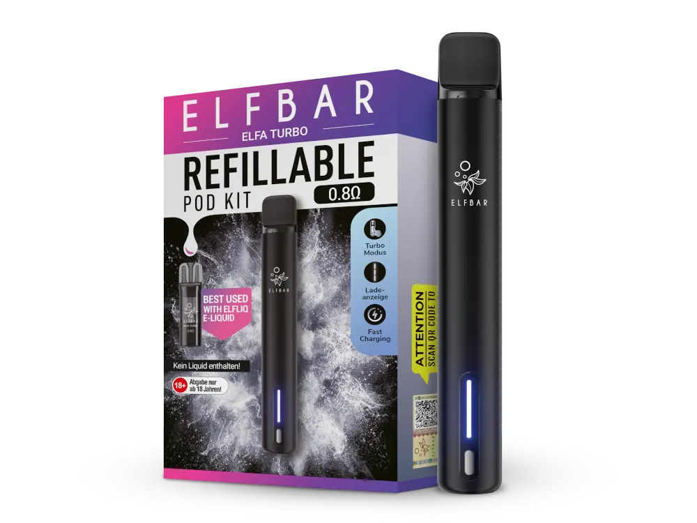 Elfa Turbo E-Zigaretten Set Black knight