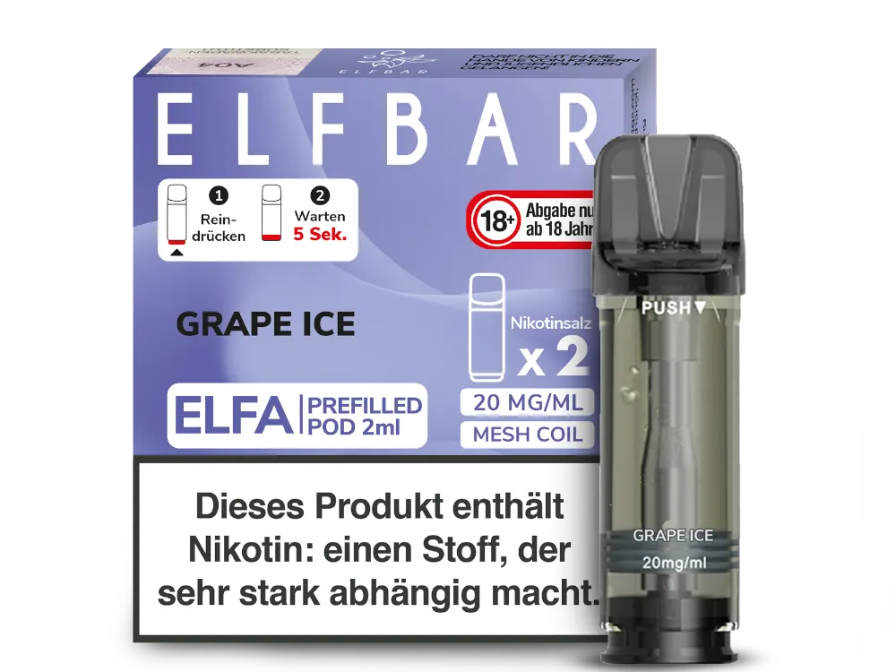 ELFA CP Prefilled Pod Grape Ice 20mg/ml