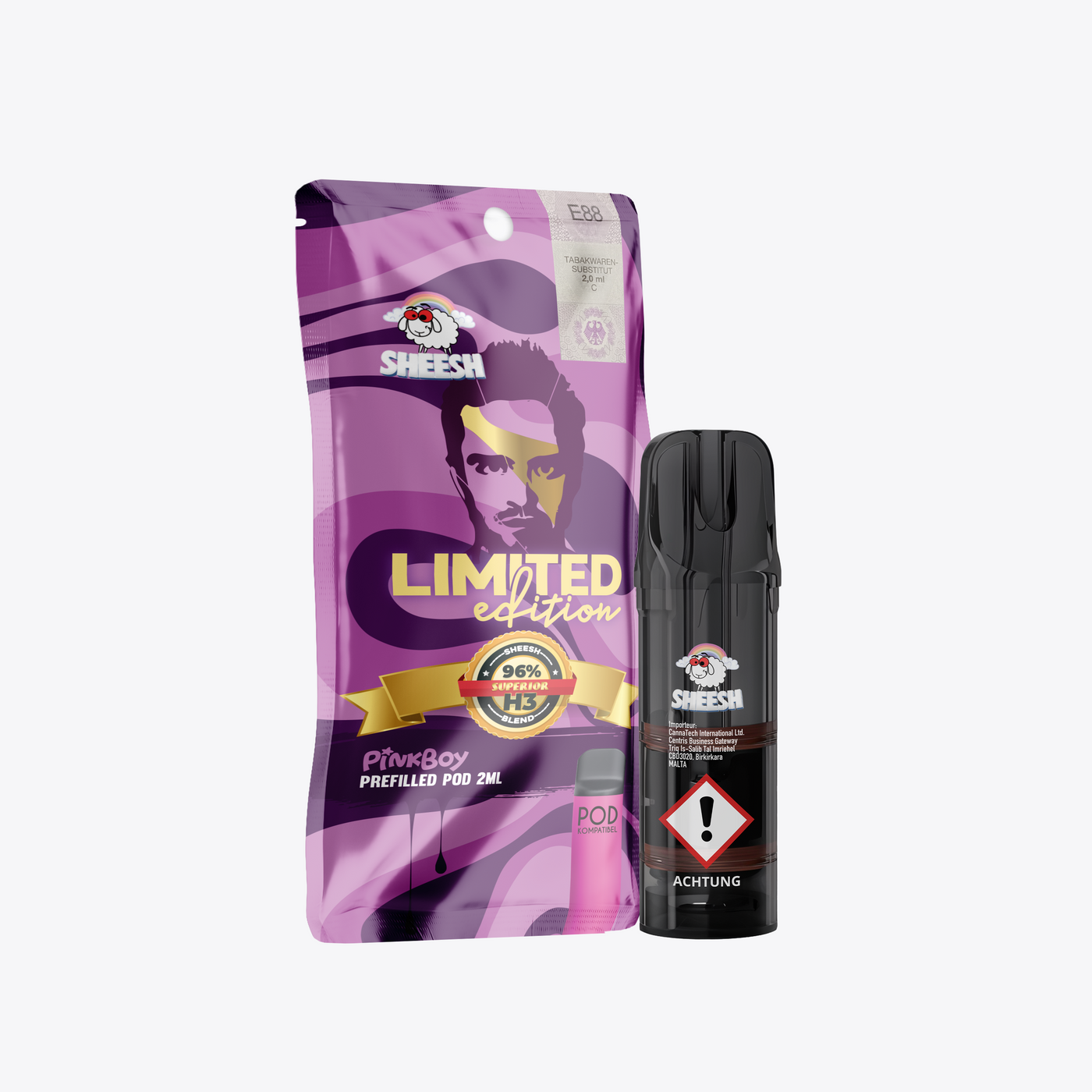 SHEESH - 96% H3 Superior Pod 2ml - Pinkboy