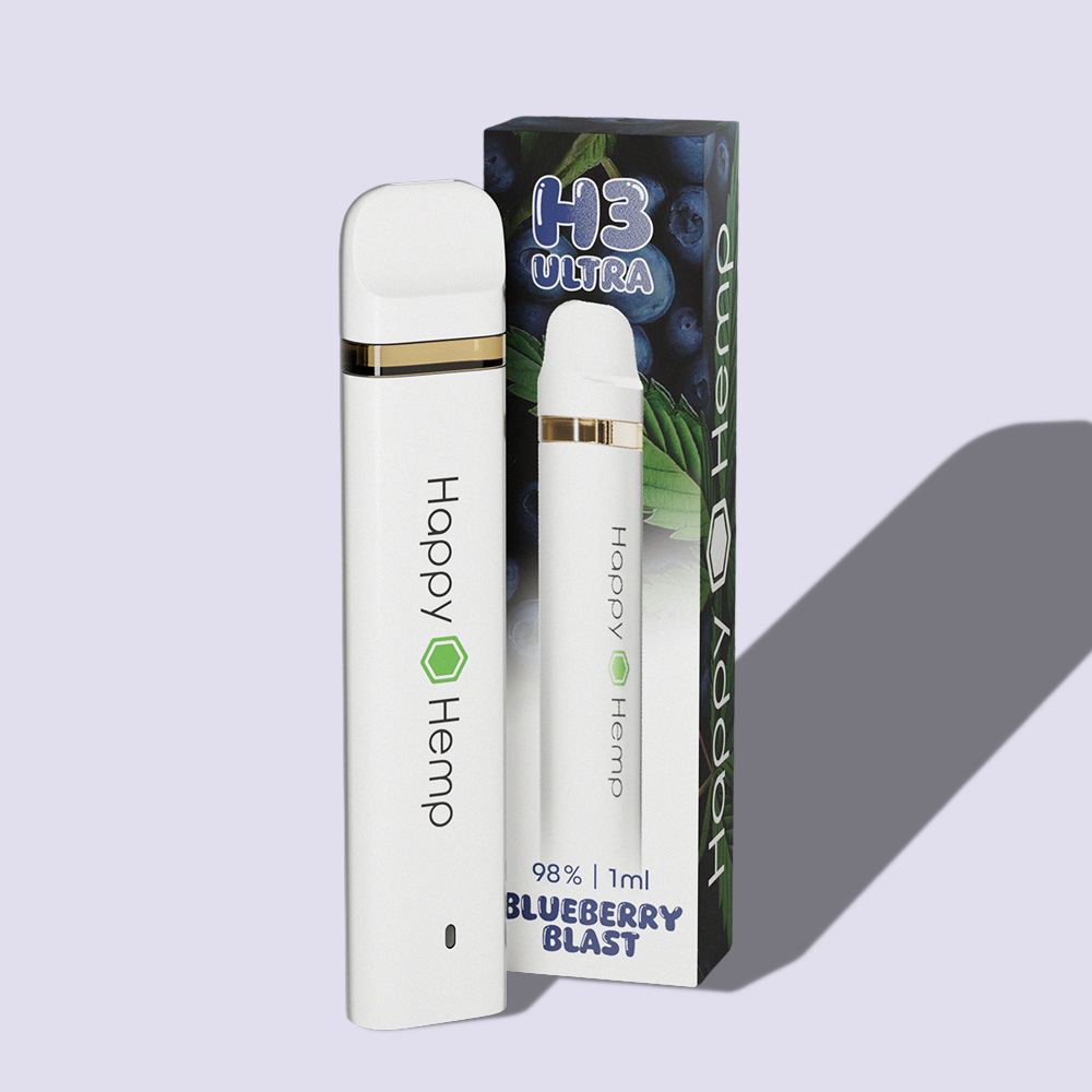 Happy Hemp H3 Ultra Vape 98% - Blueberry Blast