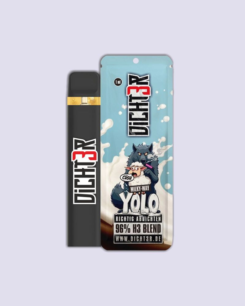 Dicht3r - 96% H3 Blend  Vape - YOLO Milky Way