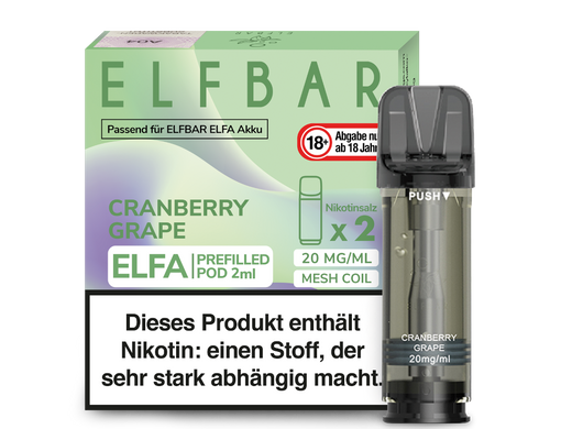 ELFA CP Prefilled Pod Cranberry Grape 20mg/ml